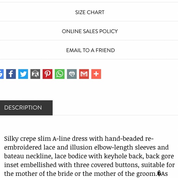 Montage by MonCheri 3/4 length silky crepe gown - Picture 5 of 13